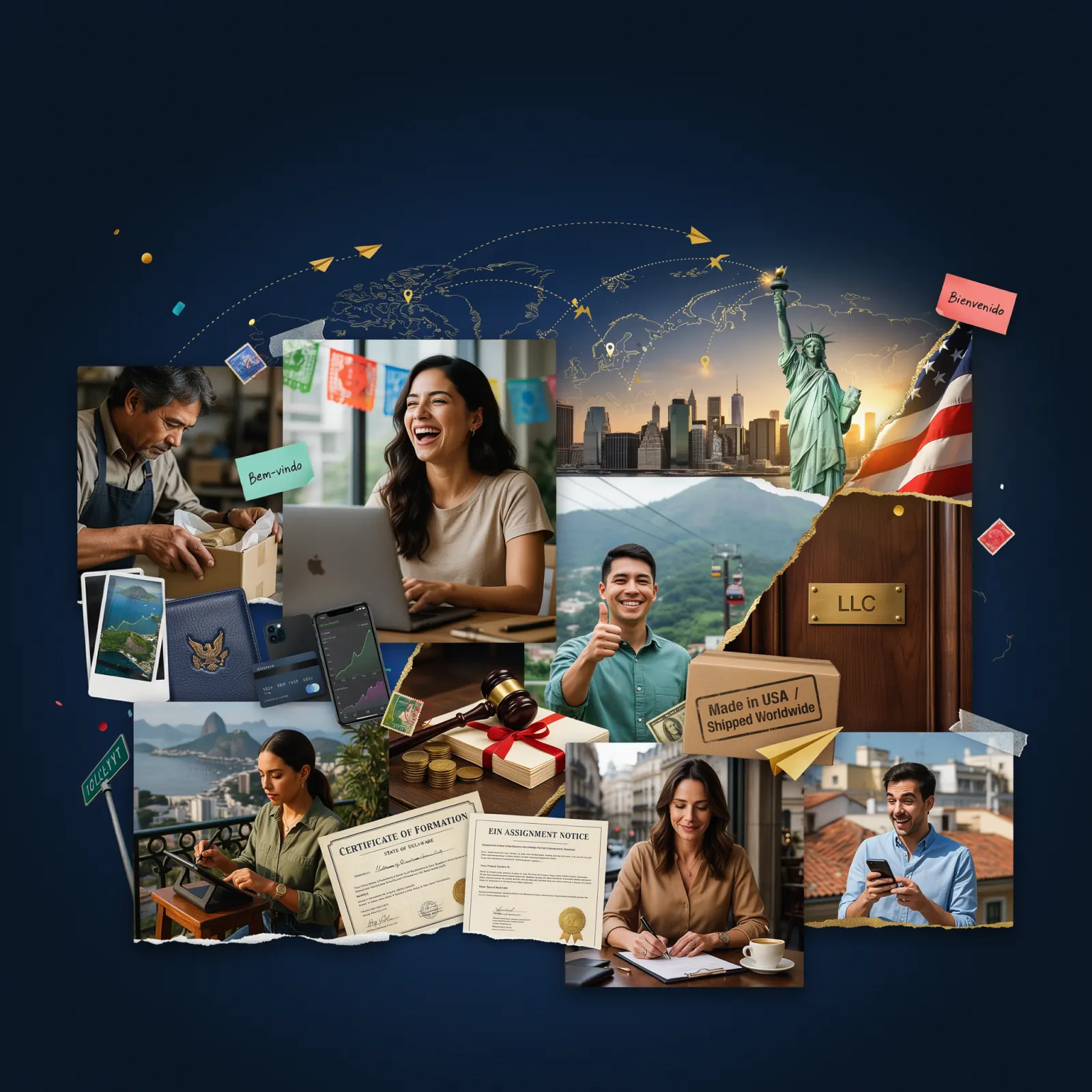 Emprendedores de LATAM y España creando su LLC en Estados Unidos